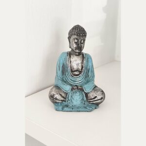 optimizado un buda plateado y azul