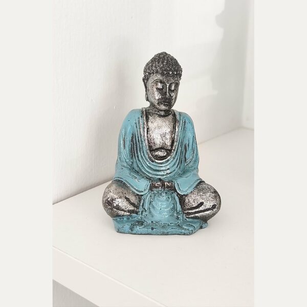 optimizado un buda plateado y azul