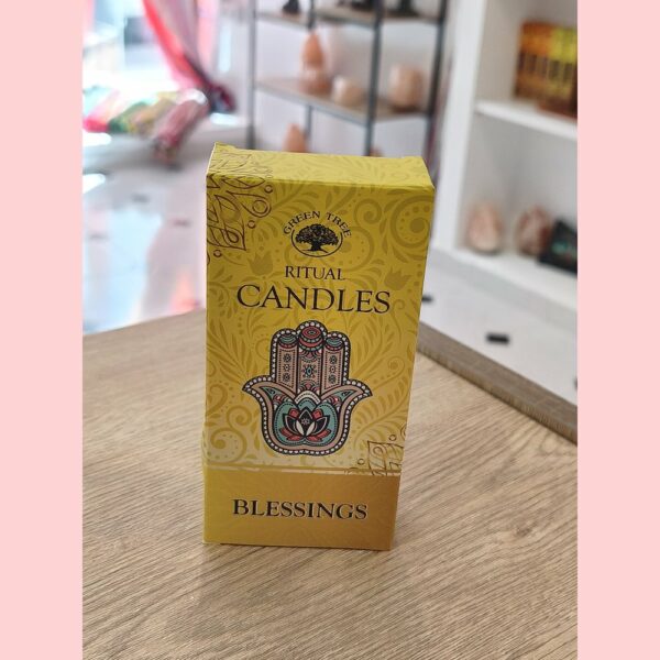 optimizado caja velas amarillas blessing 10ud