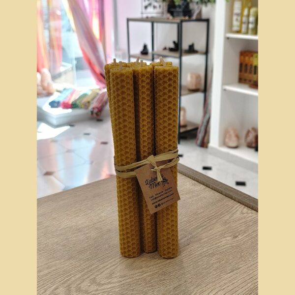 optimizado velas de miel 20 cm 6ud
